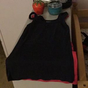 women’s small dark blue and hot prink tank top